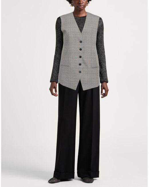 ViCOLO Gray Tailored Vest Polyester, Viscose, Elastane