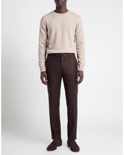 Incotex Brown Slowear Pants Virgin Wool for men