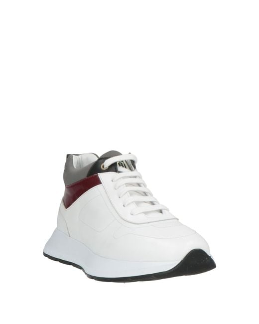 Cerruti 1881 White Sneakers Cow Leather, Textile Fibers
