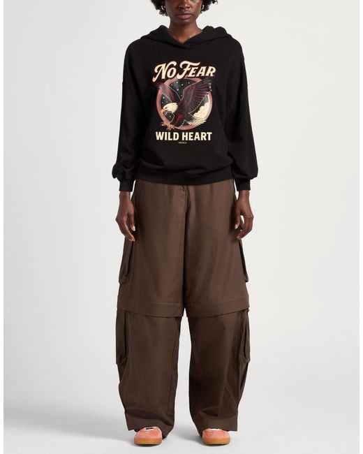 ViCOLO Black Sweatshirt Cotton, Elastane