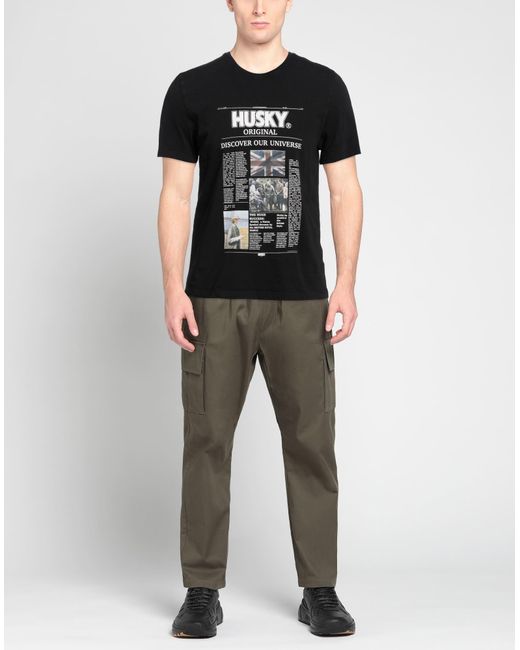 Husky Black T-shirt for men