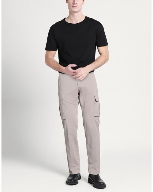 Manuel Ritz Gray Pants Cotton, Elastane for men