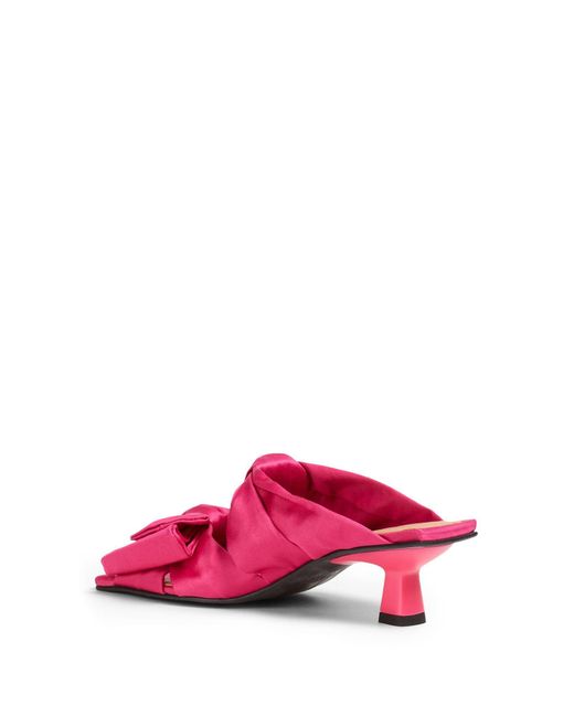 Ganni Pink Fuchsia Sandals Textile Fibers