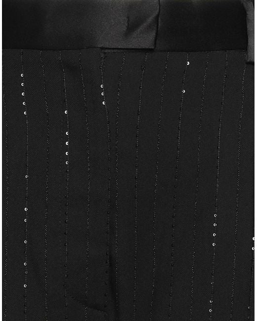 Jucca Black Pants Viscose, Wool, Polyamide, Polyester