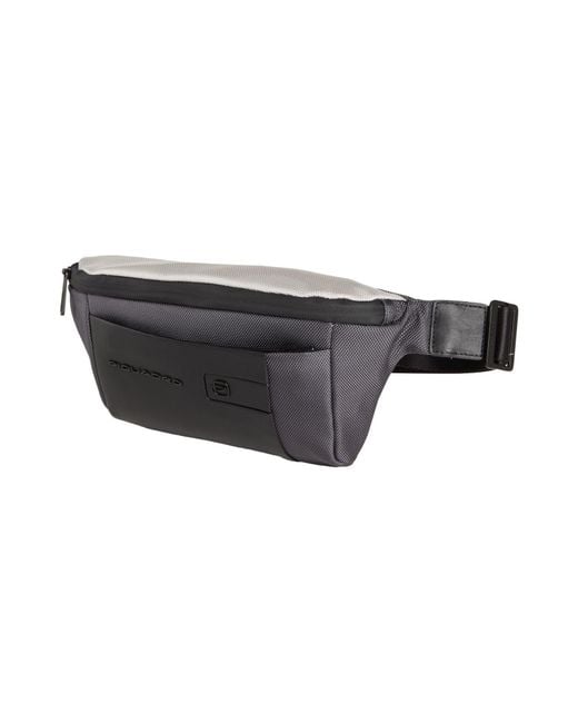 Piquadro Black Belt Bags for men