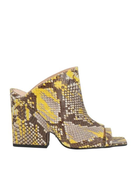 Manila Grace Natural Sandals Leather