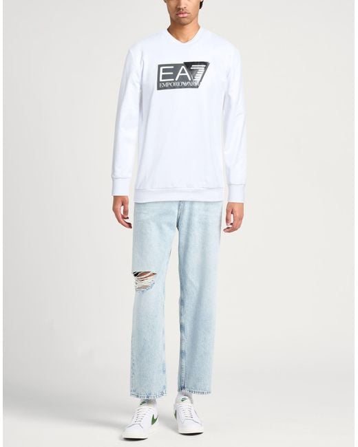 EA7 White Sweatshirts for men