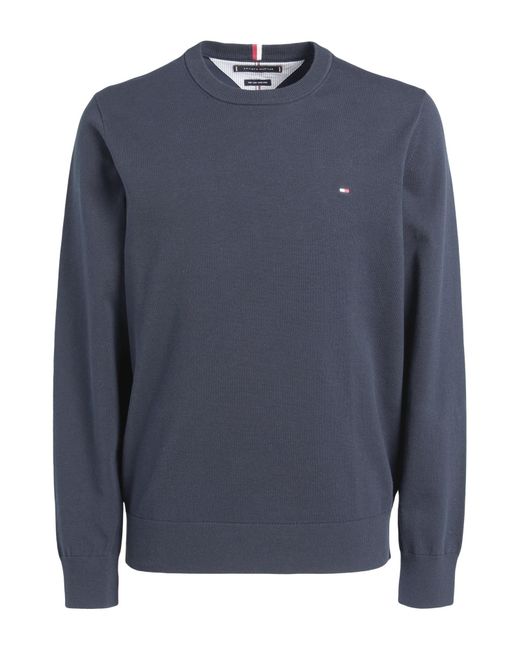 Tommy Hilfiger Blue Slate Sweater Cotton, Polyester for men