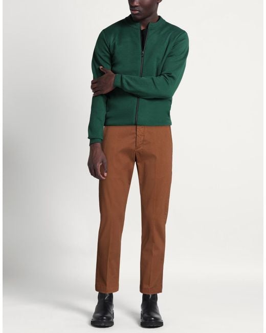 Entre Amis Brown Pants Cotton, Elastane for men