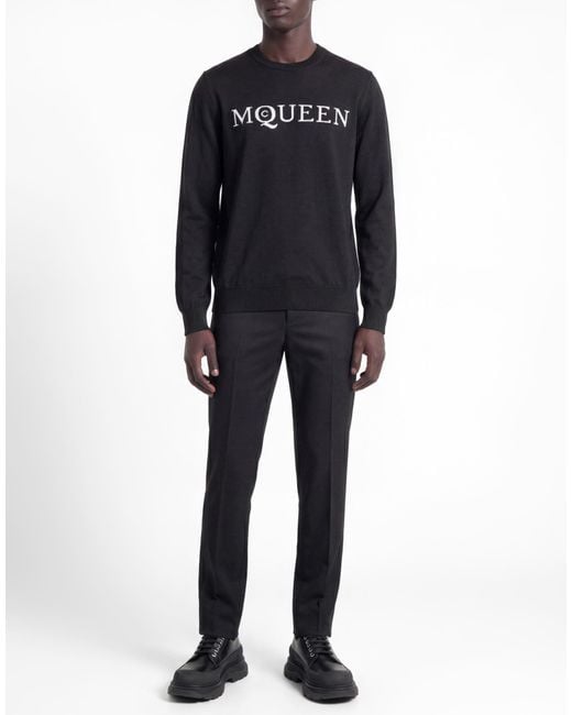 McQueen Black Sweater Wool for men