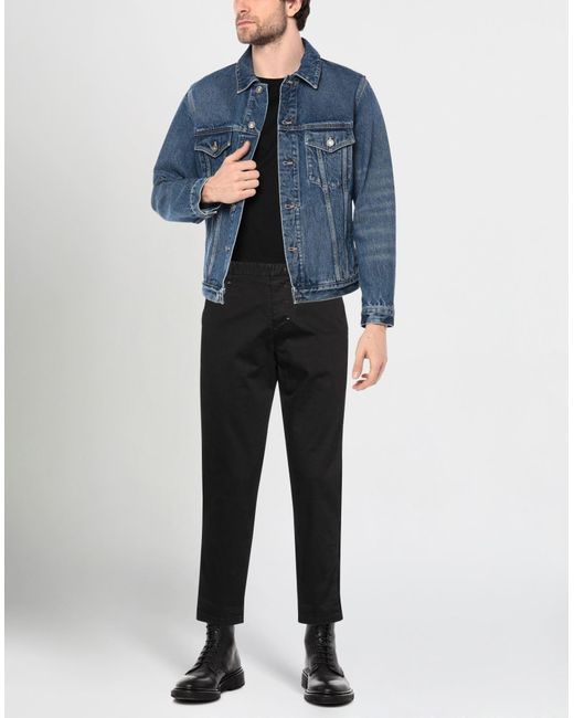 Berna Black Pants Cotton, Elastane for men