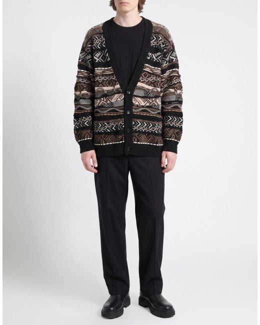 Laneus Black Cardigan for men