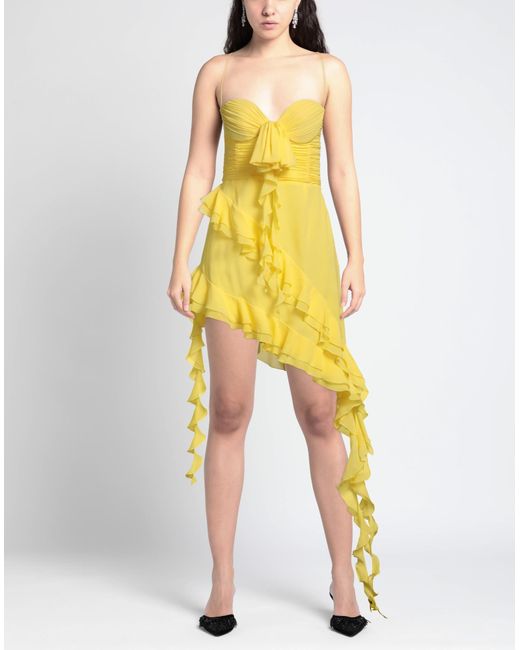 Alessandra Rich Yellow Mini Dress