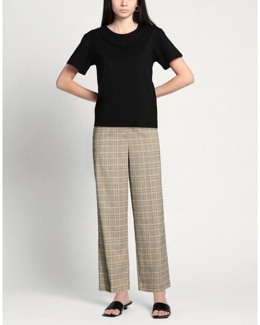 Shirtaporter Natural Pants Polyester, Viscose, Elastane