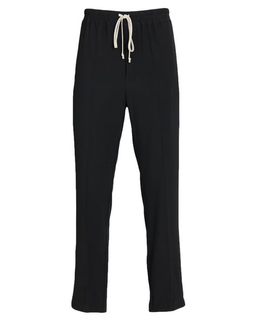 Rick Owens Black Pants Viscose, Acetate for men