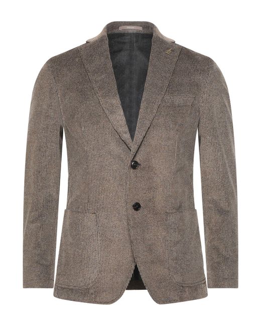 Paoloni Gray Suit Jacket for men