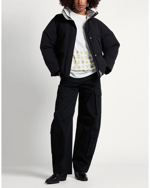 Herno Black Puffer Polyester, Cotton