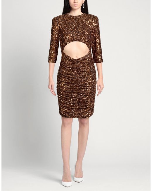 EUREKA by BABYLON Brown Mini Dress Polyamide, Elastane