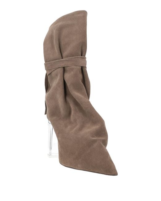 Rick Owens Brown Boot Leather