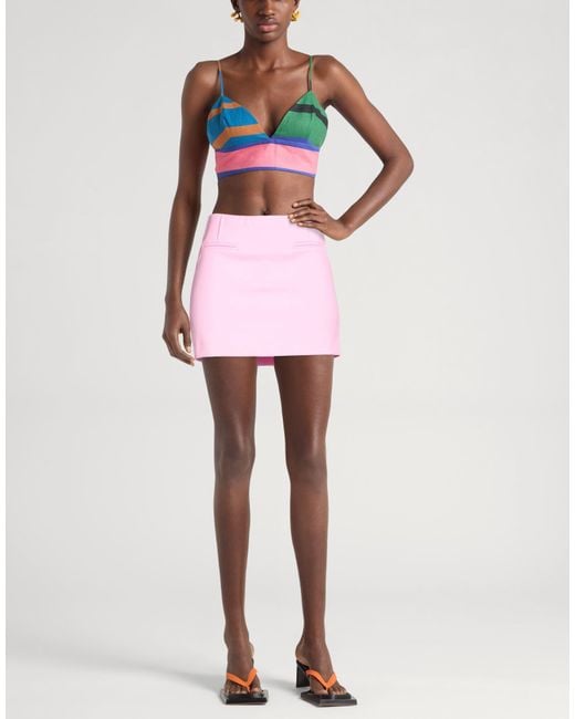 Patrizia Pepe Pink Mini Skirt Polyester, Viscose, Elastane
