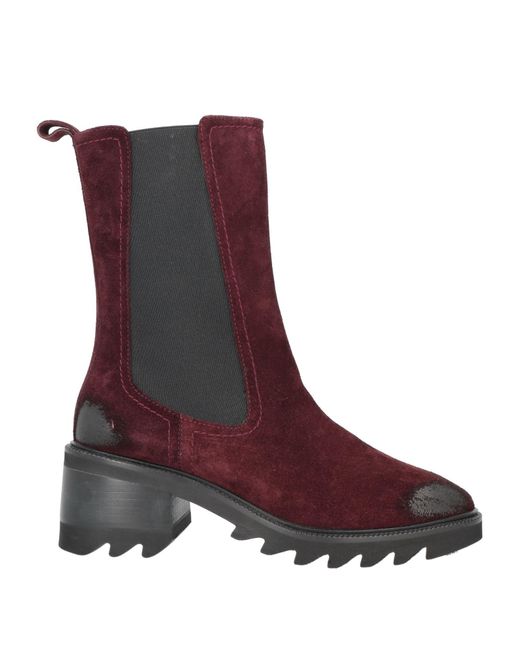 Paola D'arcano Purple Ankle Boots