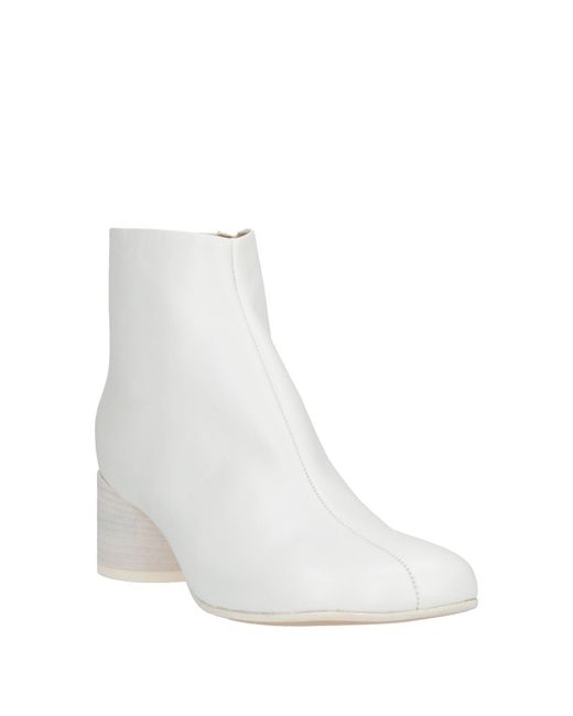 MM6 by Maison Margiela White Ankle Boots