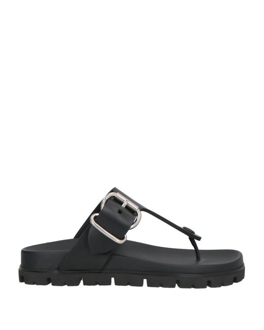 Prada Black Thong Sandal Textile Fibers