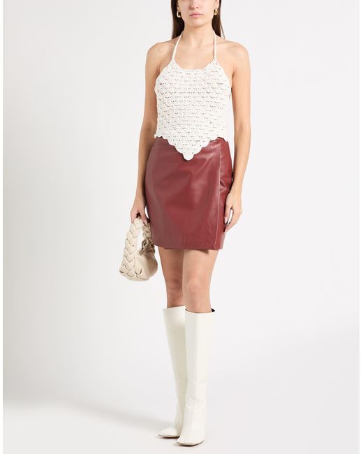 Liya White Cream Top Cotton, Elastane