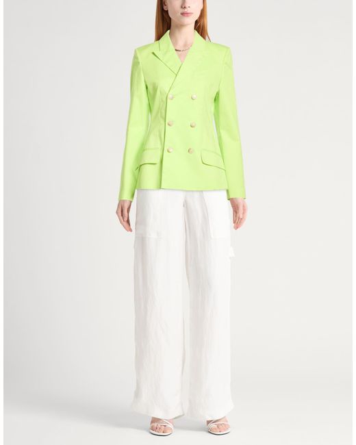 Manuel Ritz Green Lime Blazer Cotton, Elastane