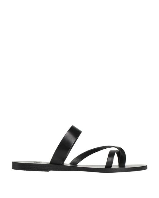 Ancient Greek Sandals Black Thong Sandal