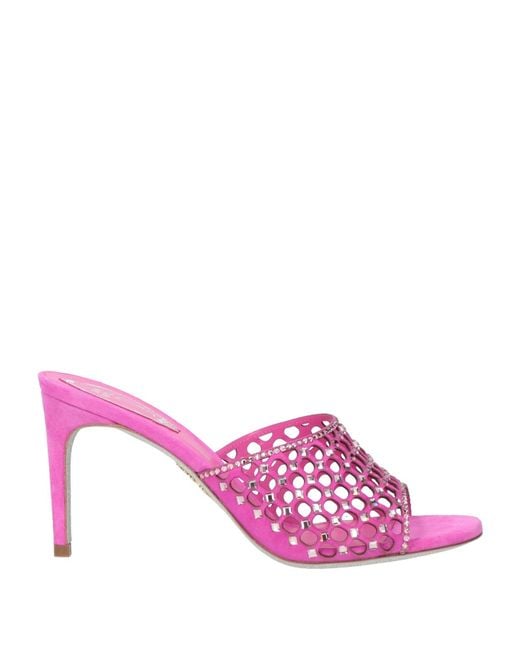 Rene Caovilla Pink Sandals Leather