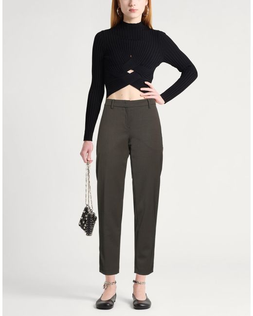 N°21 Gray Military Pants Polyester, Wool, Elastane
