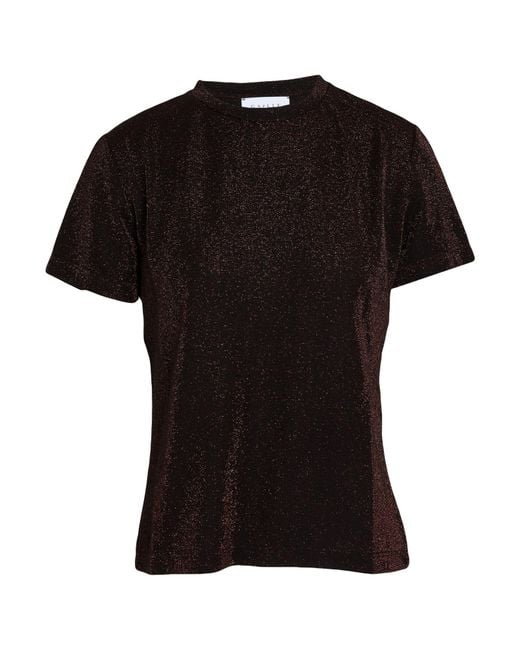 Gaelle Paris Black T-Shirt Viscose, Polyester, Polyamide