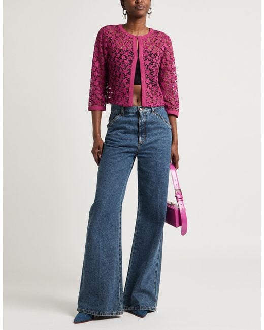 Diana Gallesi Red Fuchsia Jacket Polyester