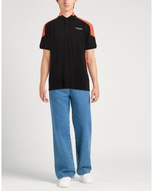Hackett Black Polo Shirts for men