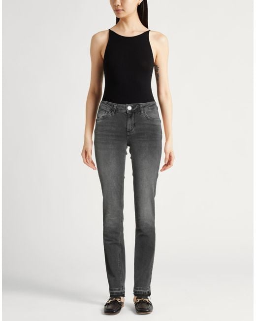 Liu Jo Gray Charcoal Jeans Cotton, Elastane