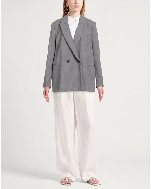 Kaos Gray Blazer Polyester, Viscose, Elastane