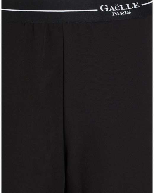Gaelle Paris Black Pants Polyester, Elastane