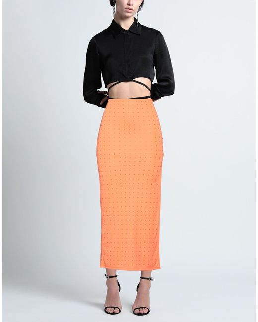 Patrizia Pepe Orange Maxi Skirt