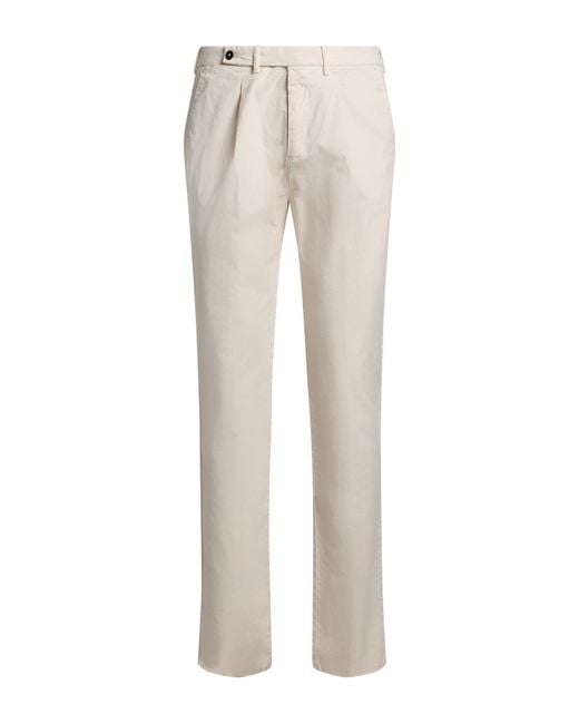 Berwich Natural Ivory Pants Cotton, Elastane for men
