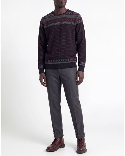 Pullover Vneck de hombre de color Black