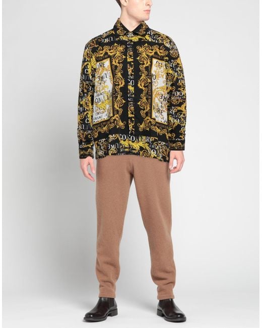 Versace Jeans Couture Black Shirt In Cotton for men