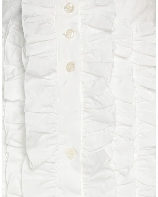 MSGM White Midi Skirt