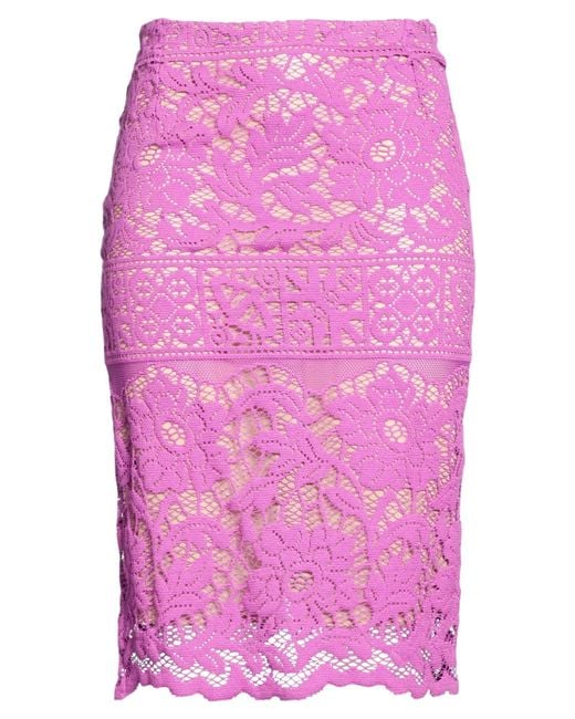Jucca Pink Midi Skirt Cotton, Polyamide
