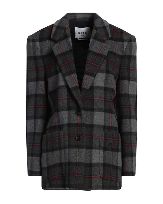 MSGM Black Blazer Wool, Polyamide