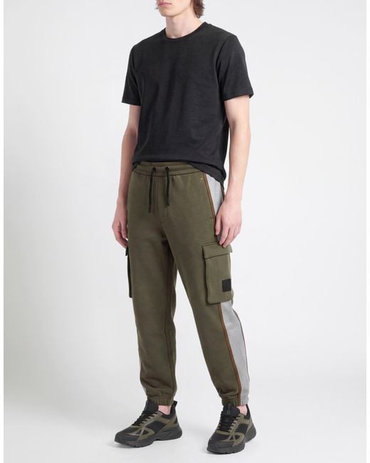 EA7 Green Pants Cotton, Polyester for men