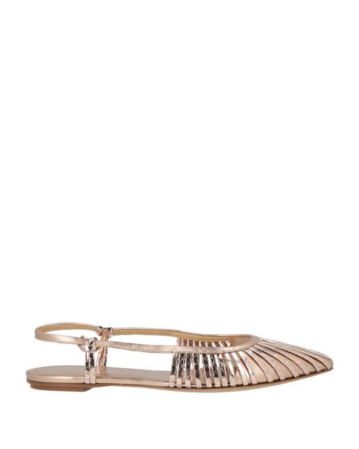 Roberto Del Carlo White Ballet Flats Leather