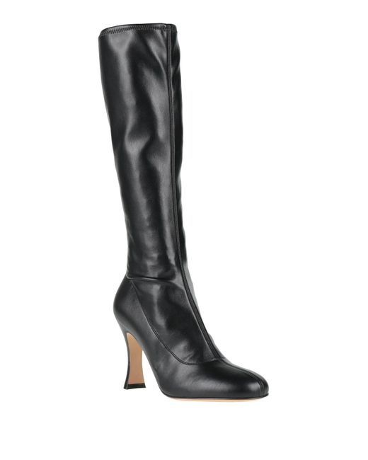 Sergio Rossi Black Boot Textile Fibers