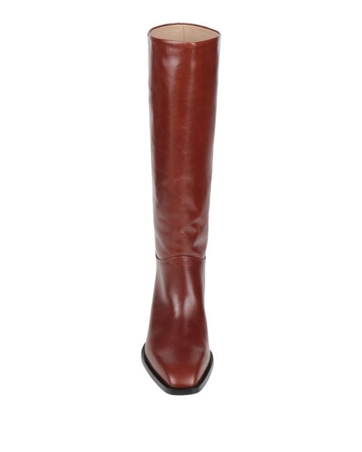 Alysi Red Boot Leather