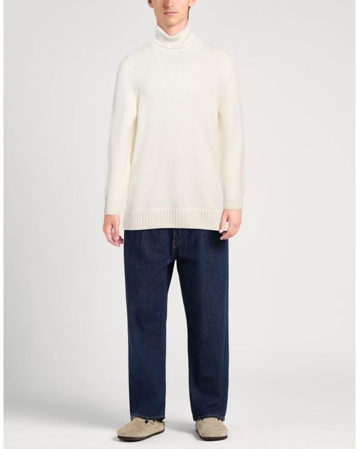 Drumohr White Turtleneck for men